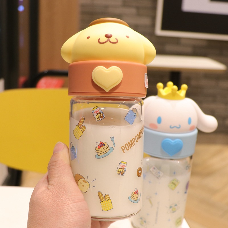 Sanrio Glass Water Bottle (360ml)