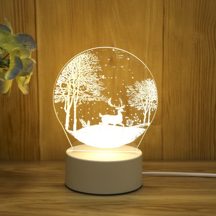 Sanrio 3D LED Optical Illusion Sleep Night Light 3/7 Colors Bedroom Decor Table Lamp Birthday Xmas Gifts