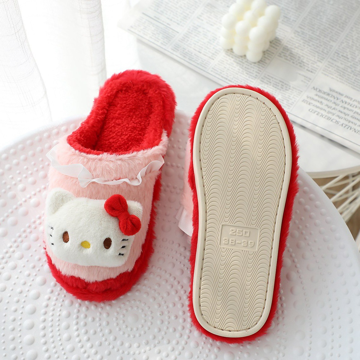 Sanrio Fuzzy Slippers Women Kawaii Slippers for Women House Slippers Cute Slippers