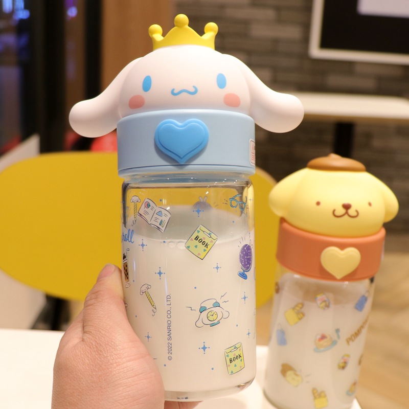 Sanrio Glass Water Bottle (360ml)