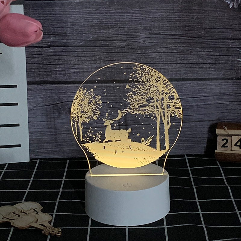 Sanrio 3D LED Optical Illusion Sleep Night Light 3/7 Colors Bedroom Decor Table Lamp Birthday Xmas Gifts