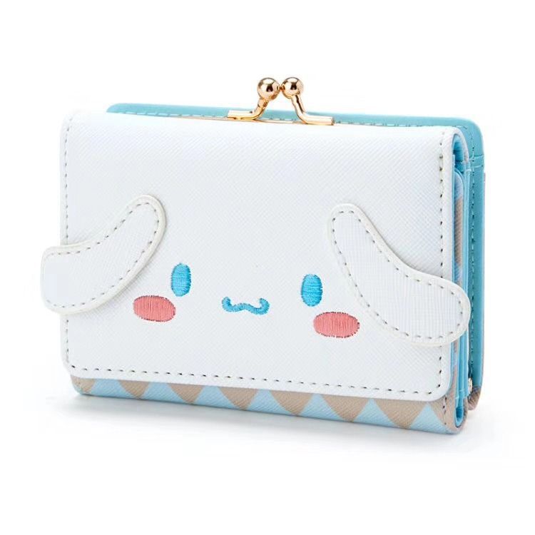 Sanrio Cute Character Small Wallet Short Ladies Wallet Leather Tri-fold Wallet Money Bag