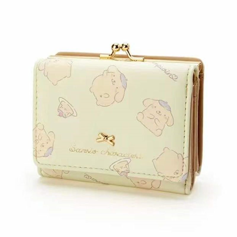 Sanrio Cute Character Small Wallet Short Ladies Wallet Leather Tri-fold Wallet Money Bag
