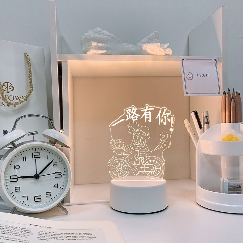 Sanrio 3D LED Optical Illusion Sleep Night Light 3/7 Colors Bedroom Decor Table Lamp Birthday Xmas Gifts