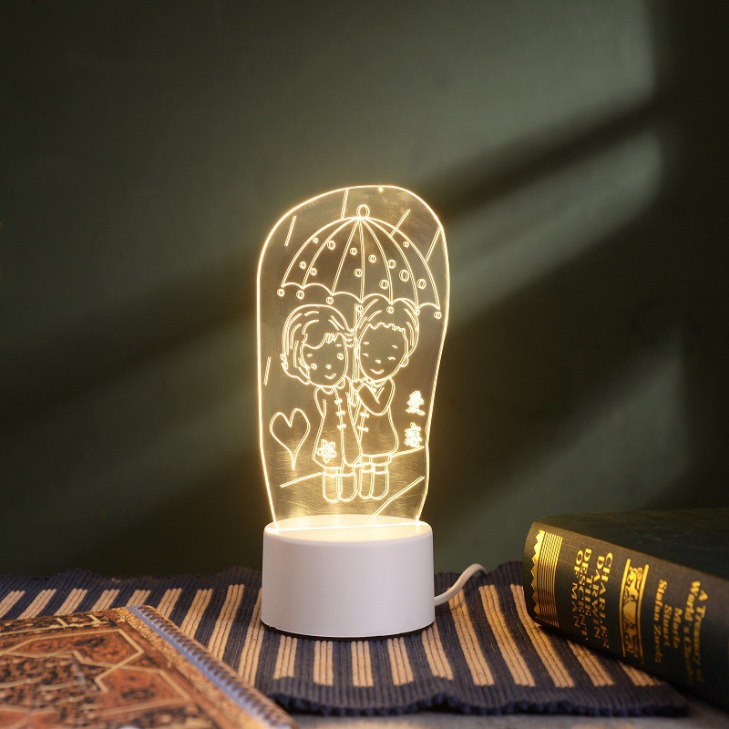 Sanrio 3D LED Optical Illusion Sleep Night Light 3/7 Colors Bedroom Decor Table Lamp Birthday Xmas Gifts