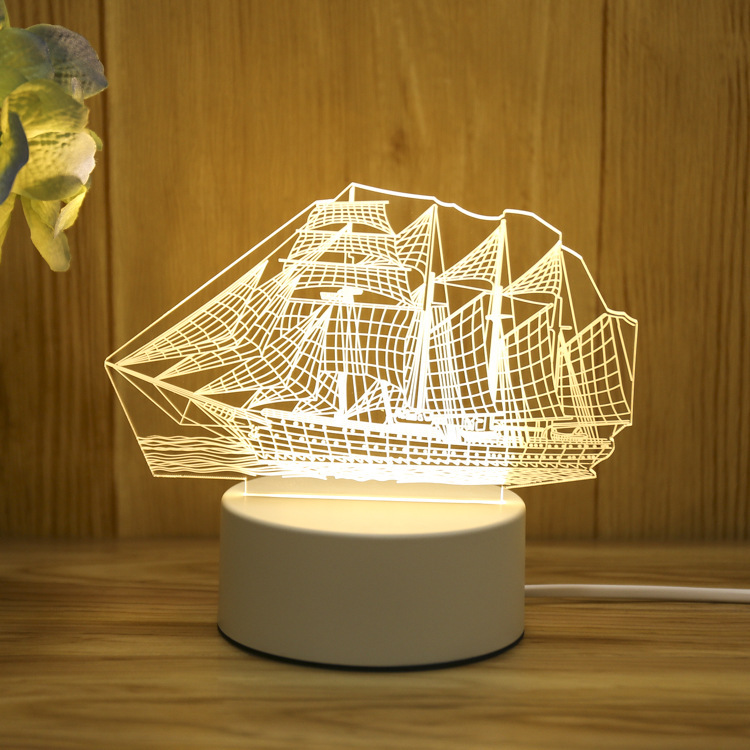 Sanrio 3D LED Optical Illusion Sleep Night Light 3/7 Colors Bedroom Decor Table Lamp Birthday Xmas Gifts