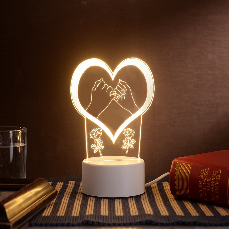 Sanrio 3D LED Optical Illusion Sleep Night Light 3/7 Colors Bedroom Decor Table Lamp Birthday Xmas Gifts