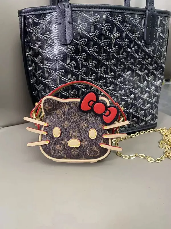 Hellokitty Mini Purse Bag Mini Top Handle Clutch Crossbody Handbag Mini Cute Purse Lipstick Bag Ladies Accessories Gift
