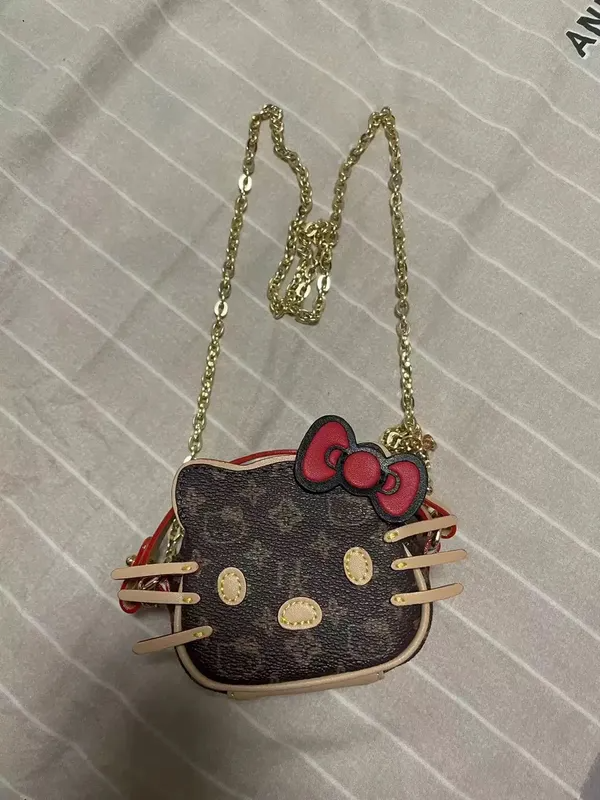 Hellokitty Mini Purse Bag Mini Top Handle Clutch Crossbody Handbag Mini Cute Purse Lipstick Bag Ladies Accessories Gift