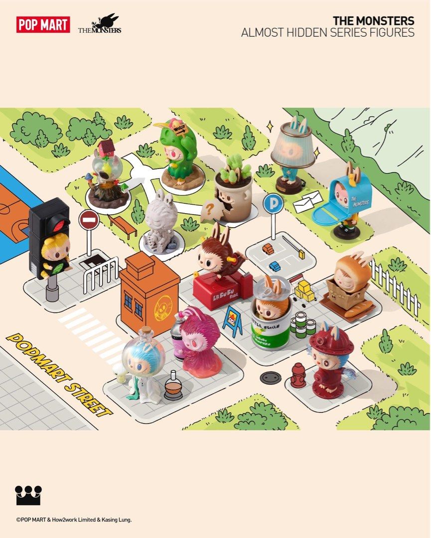 POP MART x How2work THE MONSTERS – “You Can't See Me” Series Blind Box Figures