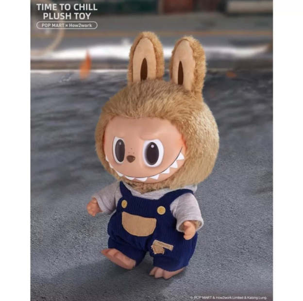 POP MART x How2work LABUBU “Time to Chill” – Soft Vinyl Plush Doll