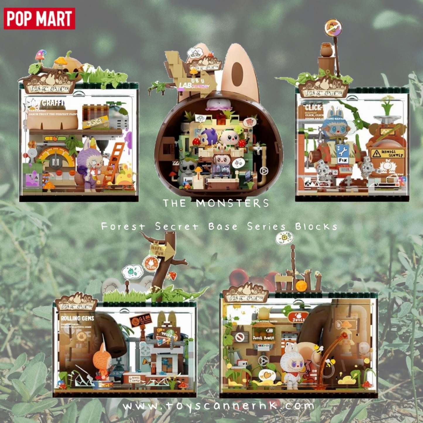 POP MART – THE MONSTERS Forest Secret Base Series – Flat-Pack Building Block Set