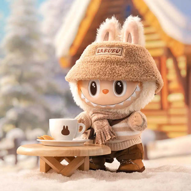 POP MART x How2work LABUBU – Dress Be Latte Soft Vinyl Plush Doll