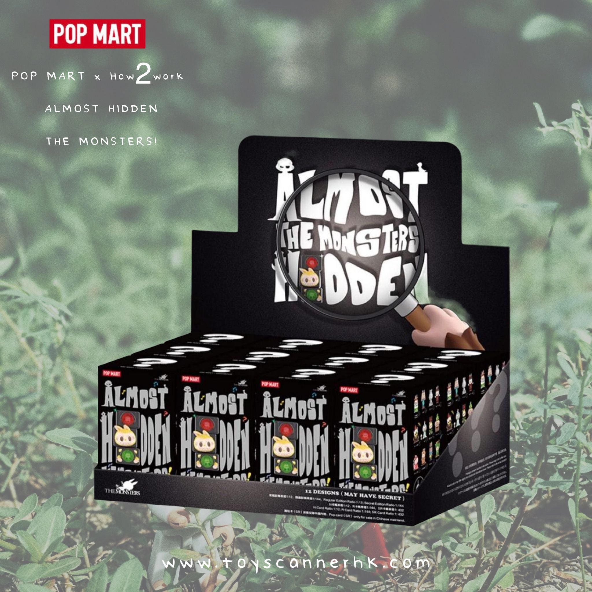 POP MART x How2work THE MONSTERS – “You Can't See Me” Series Blind Box Figures