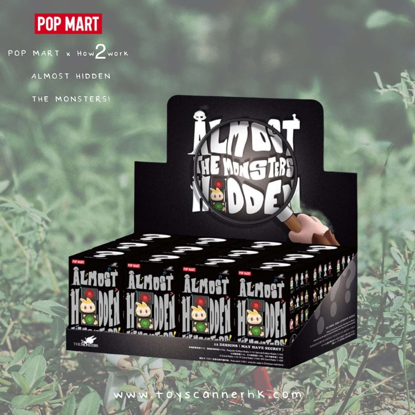 POP MART x How2work THE MONSTERS – “You Can't See Me” Series Blind Box Figures