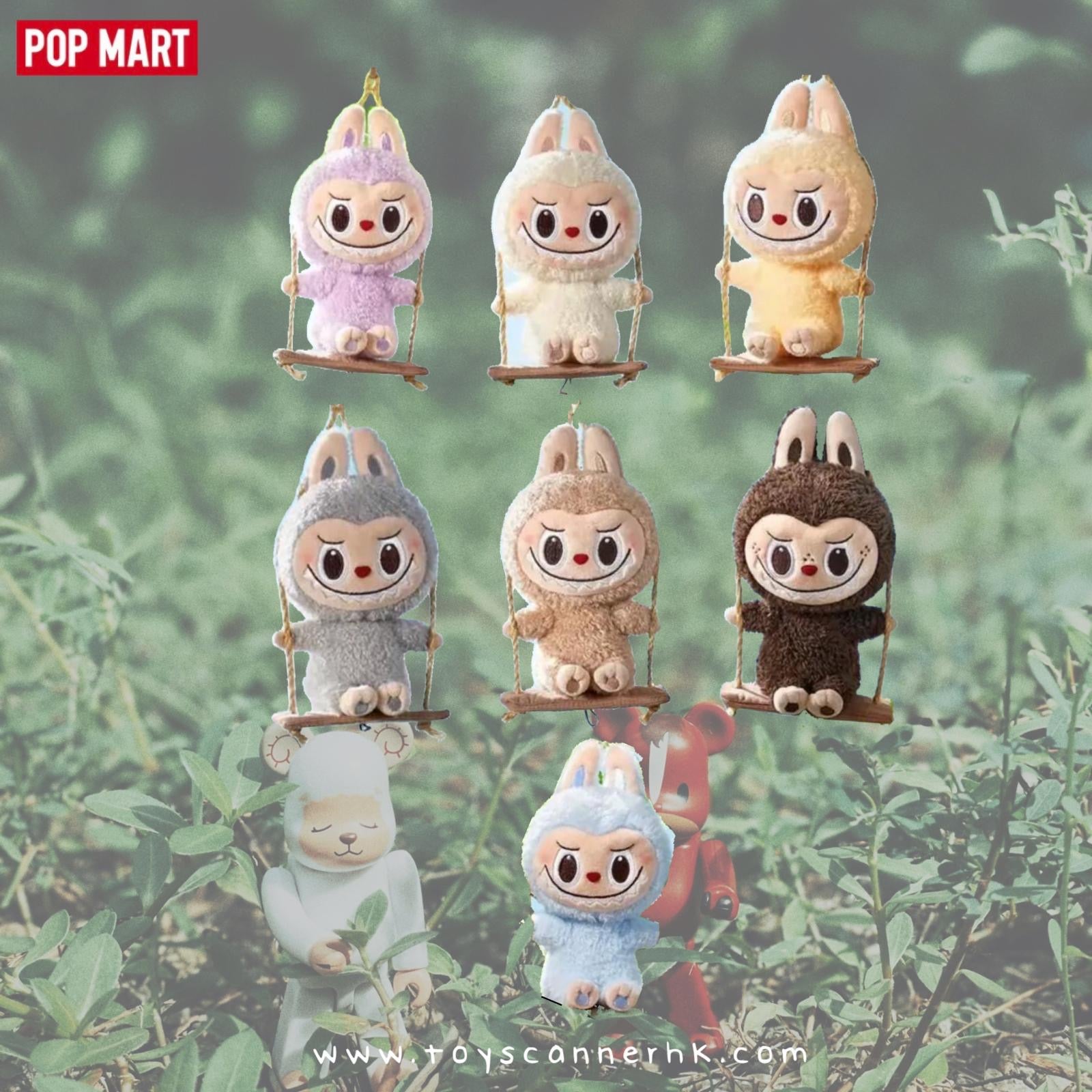 POP LAND x How2work – Labubu Wood Workshop Series – Swing Plush Keychain Blind Box