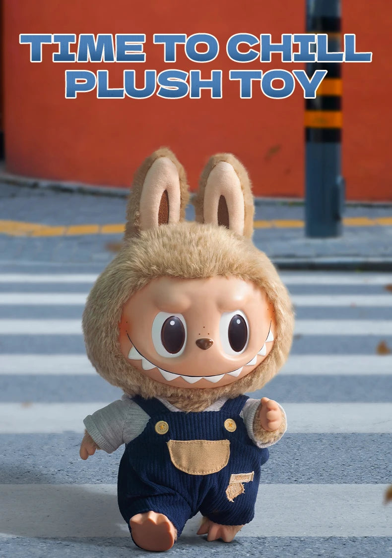 POP MART x How2work LABUBU “Time to Chill” – Soft Vinyl Plush Doll