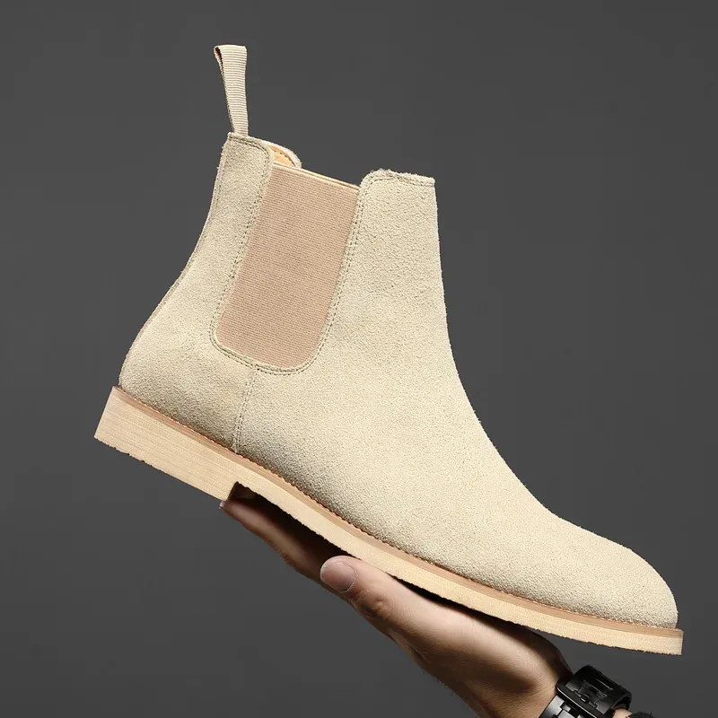 Wholesale chelsea boots men suede leather suede boots for men 2024