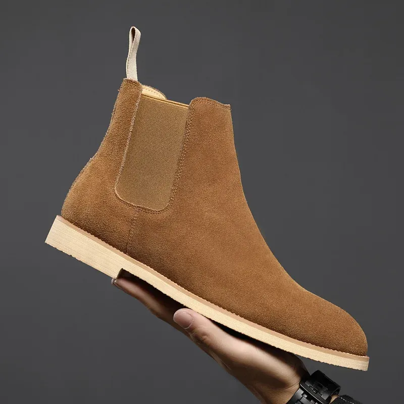 Wholesale chelsea boots men suede leather suede boots for men 2024