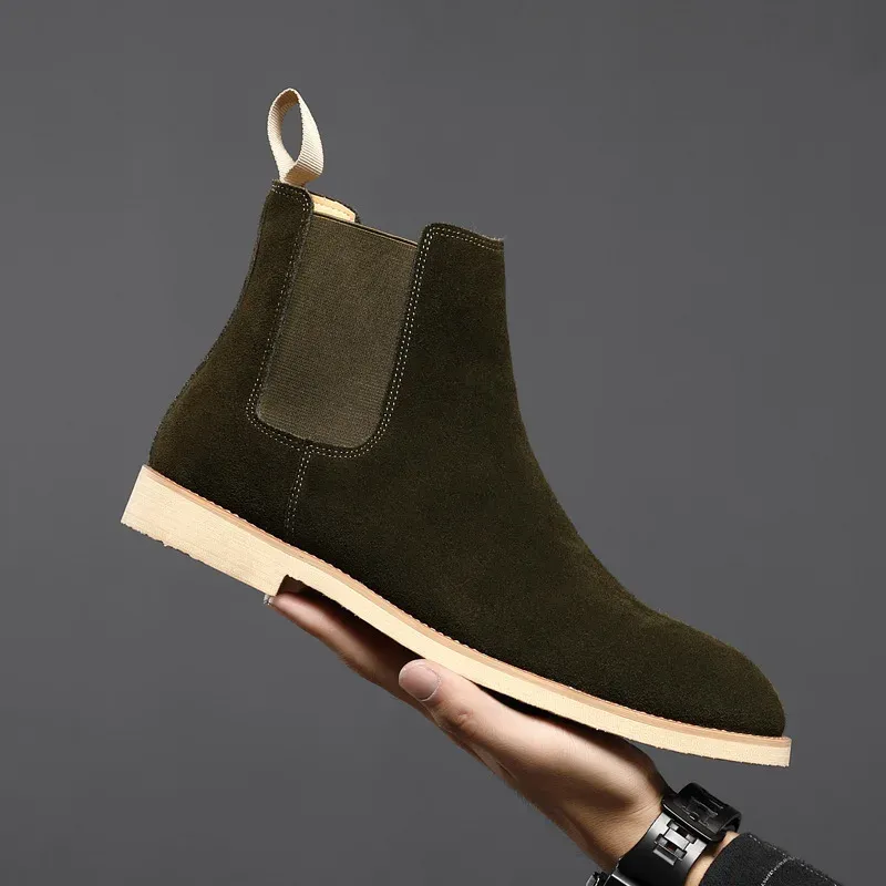 Wholesale chelsea boots men suede leather suede boots for men 2024