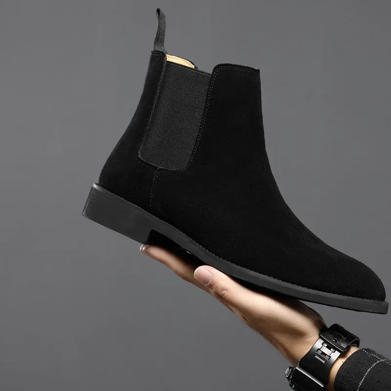 Wholesale chelsea boots men suede leather suede boots for men 2024