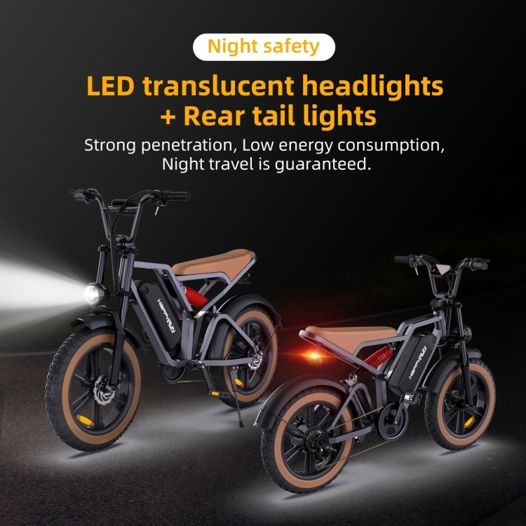 HAPPYRUN G60 750W 48V / 18AH Electric Bicycle with LED Display & 20 inch Tires, US Plug