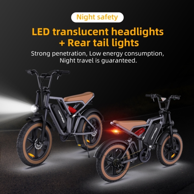HAPPYRUN G60 750W 48V / 18AH Electric Bicycle with LED Display & 20 inch Tires, US Plug