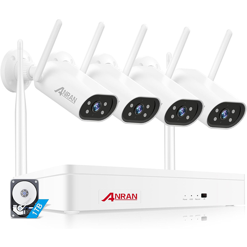 ANRAN Home WiFi IP Security Camera System Outdoor Wireless CCTV 3MP HD 8CH NVR with HDD