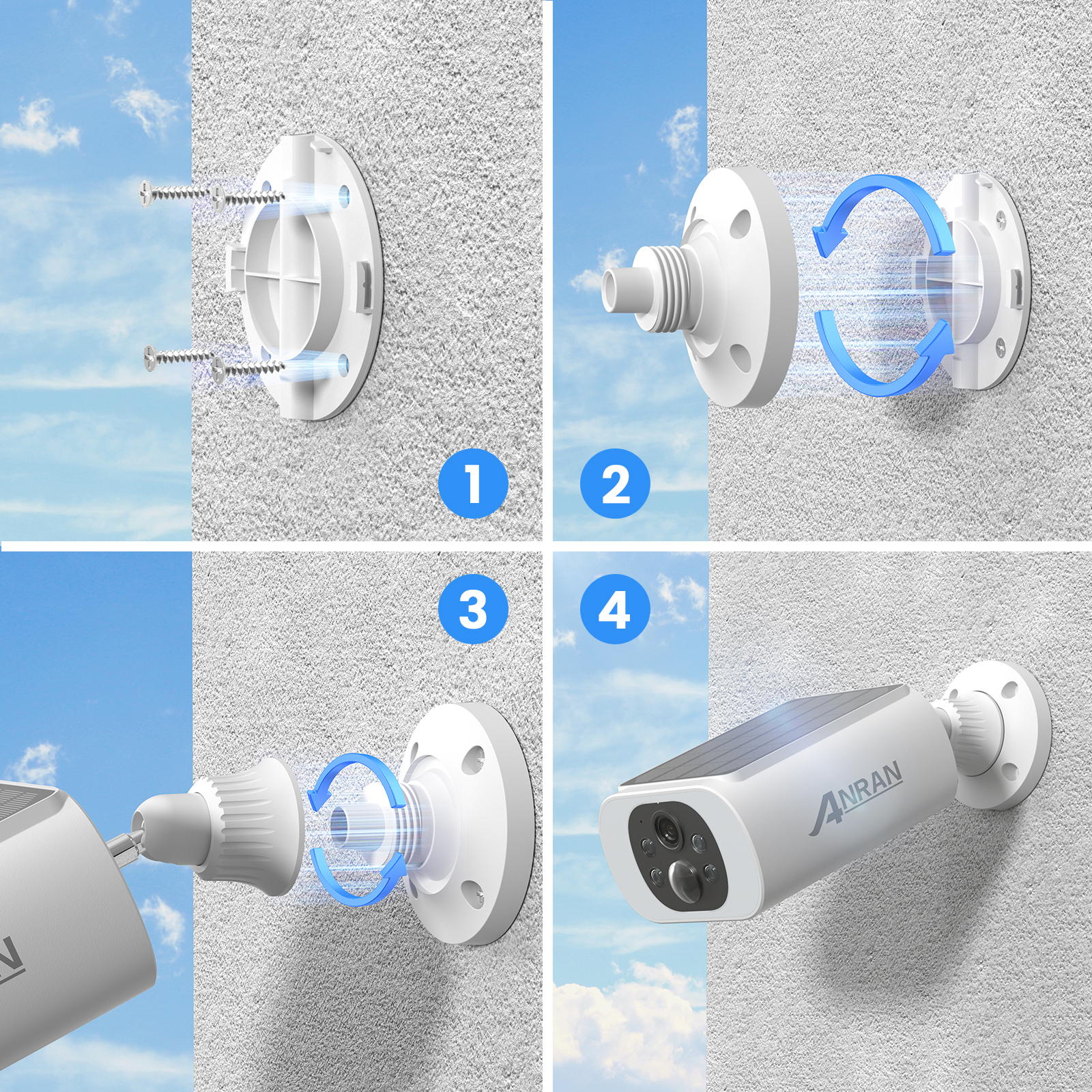 ANRAN C3 Max 5MP Integrated Solar Battery Camera