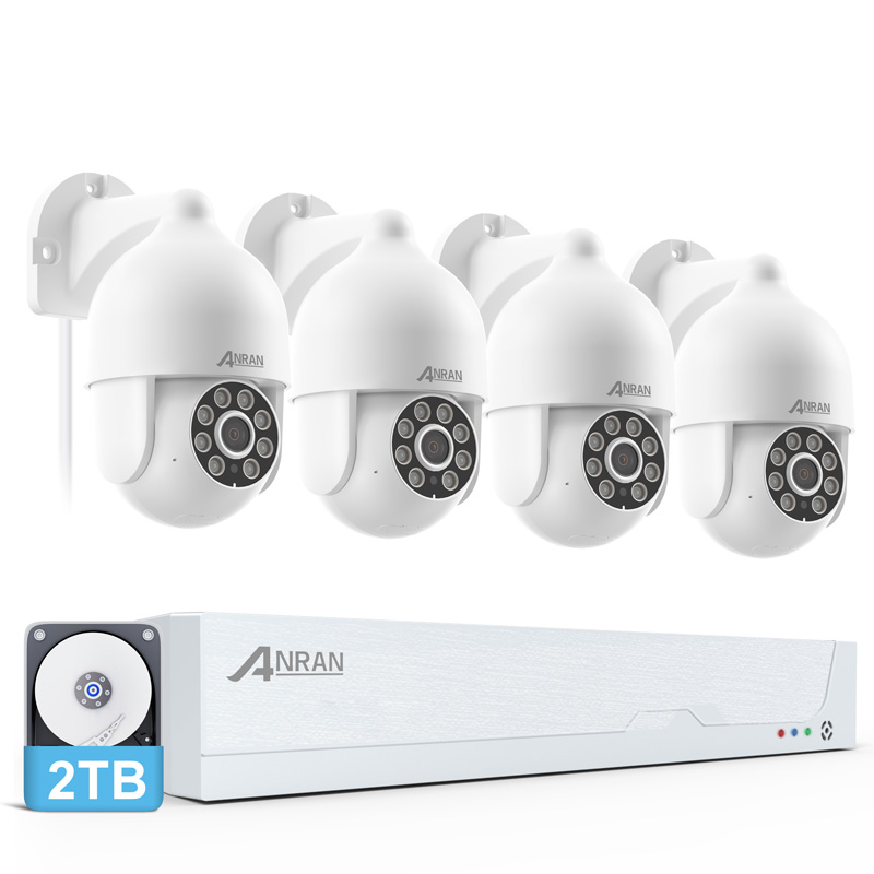 ANRAN 3K 5MP POE Security Camera System with Auto Tracking, AI Human Detection, 2-Way Audio