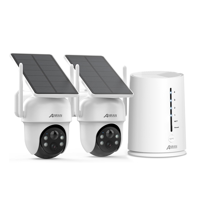 ANRAN Pro 2K 4MP Integrated Solar Panel Battery Cameras System with 64GB SD Card