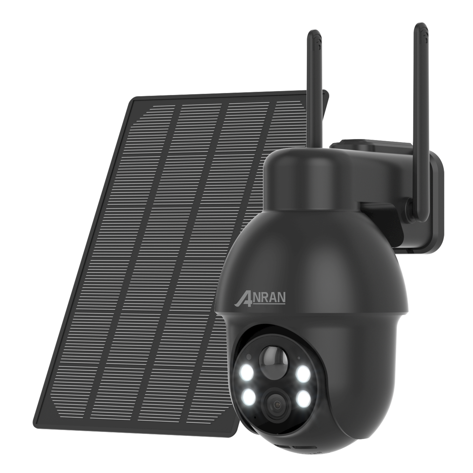 ANRAN 2K Security Camera Wireless Outdoor, Solar Outdoor Camera with 360° View, Smart Siren, Spotlights, 3MP Color Night Vision, AI Human Detection, 2-Way Talk