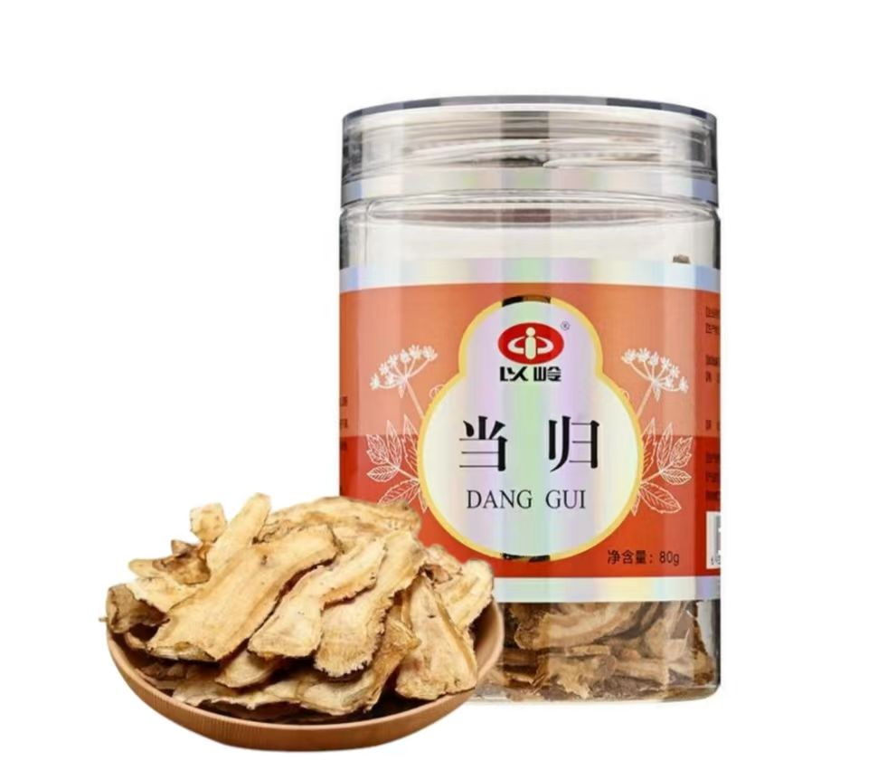 YiLing Angelica Sinensis Herbal Supplement - Qi and Blood Tonic/Menstrual Regulation and Pain Relief - Sulfur-Free 80g/bottle