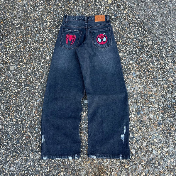 Spiderman Embroidery Jeans
