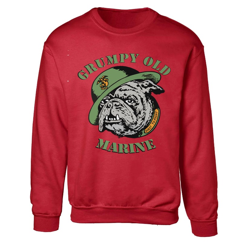 Grumpy Old Marine Bulldog Mascot Sweatshirt