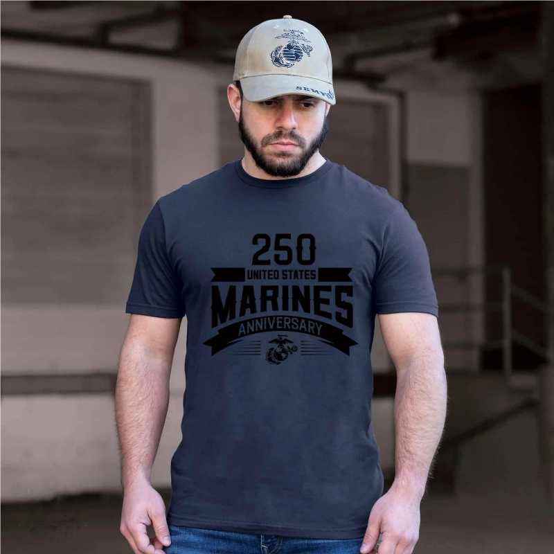 USMC 250th Anniversary Ribbon T-Shirt