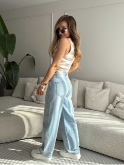 Crystal Hearts Barrel Jeans
