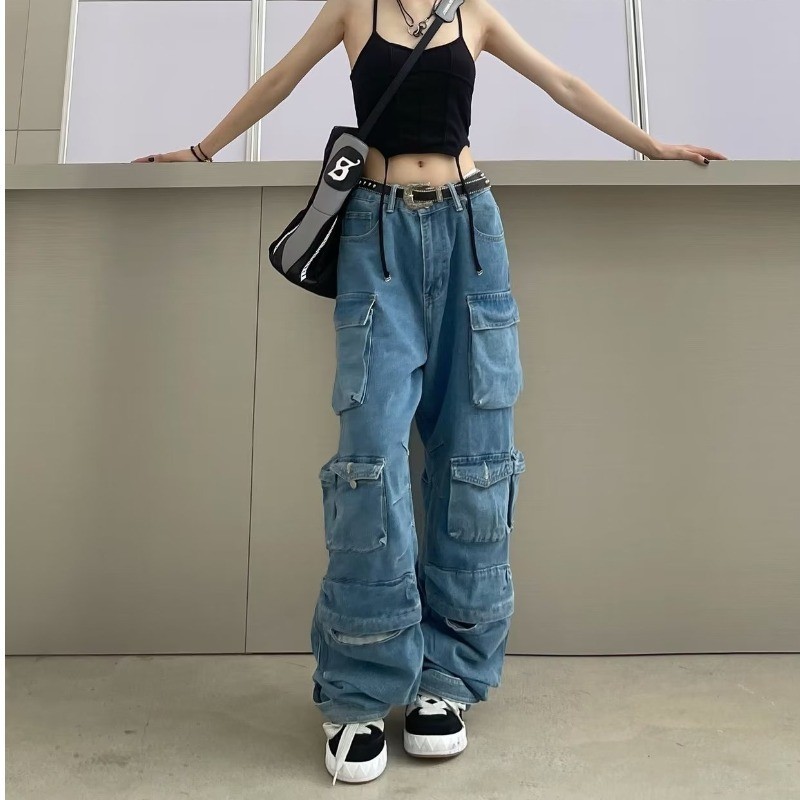 Street Style Cargo Denim