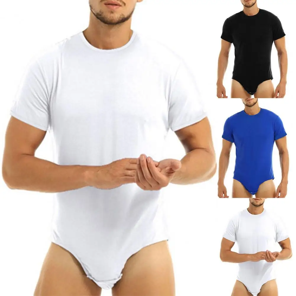 Mens Button Crotch Bodysuit 