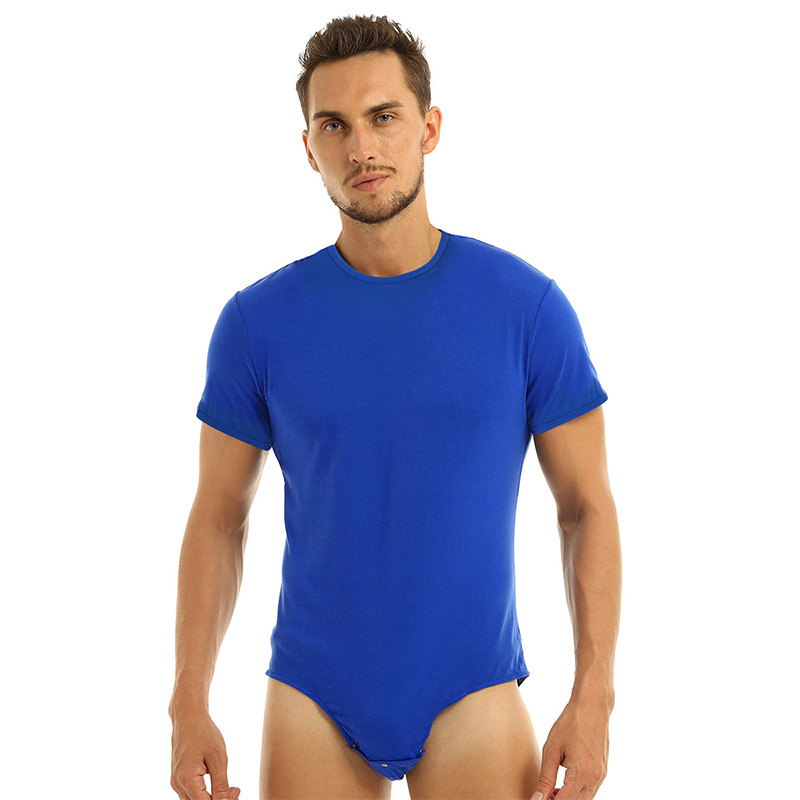 Mens Button Crotch Bodysuit 