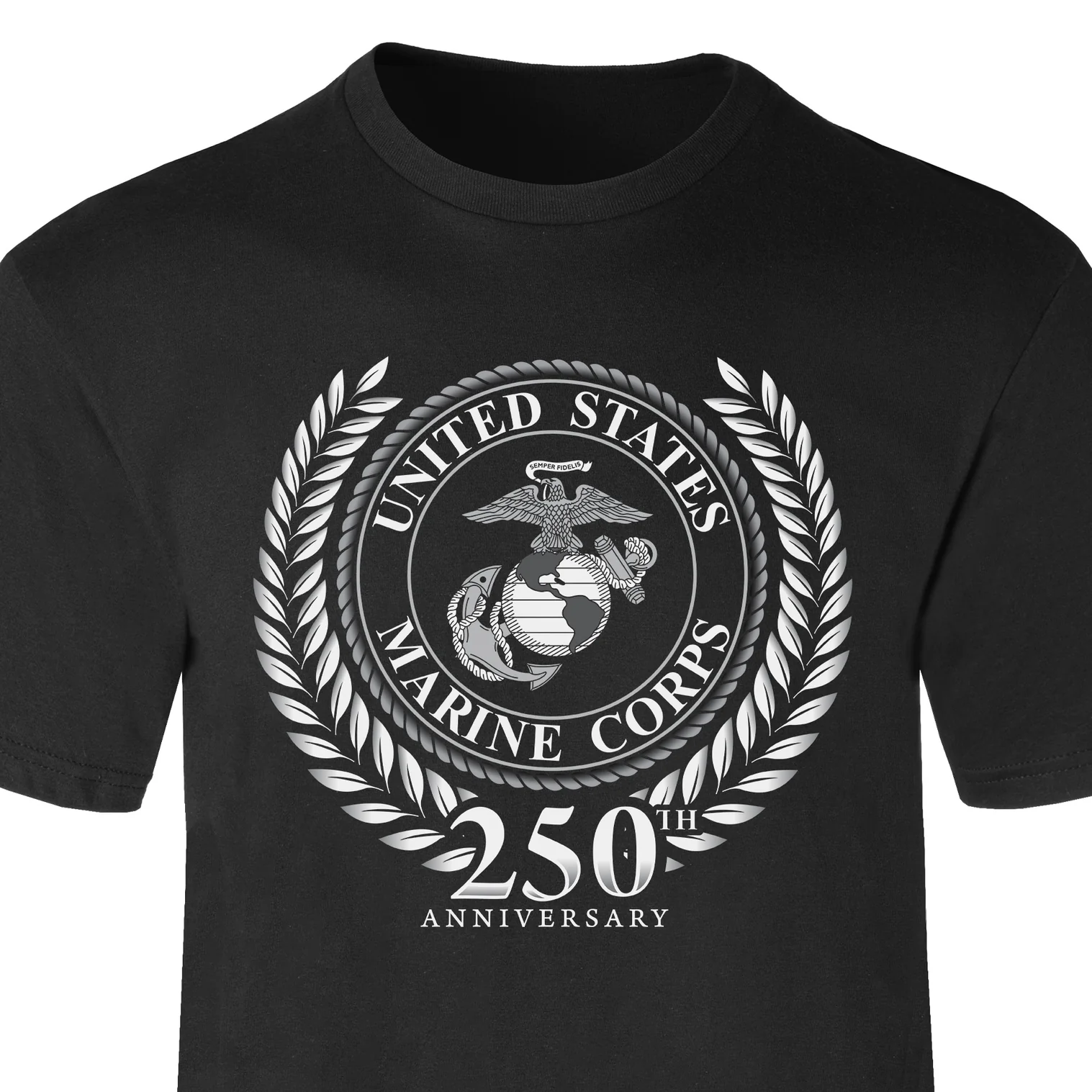 USMC 250th Anniversary Grayscale T-shirt