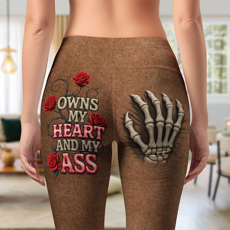 Skeleton Hand Personalized Funny Gifts For Her Leggings 