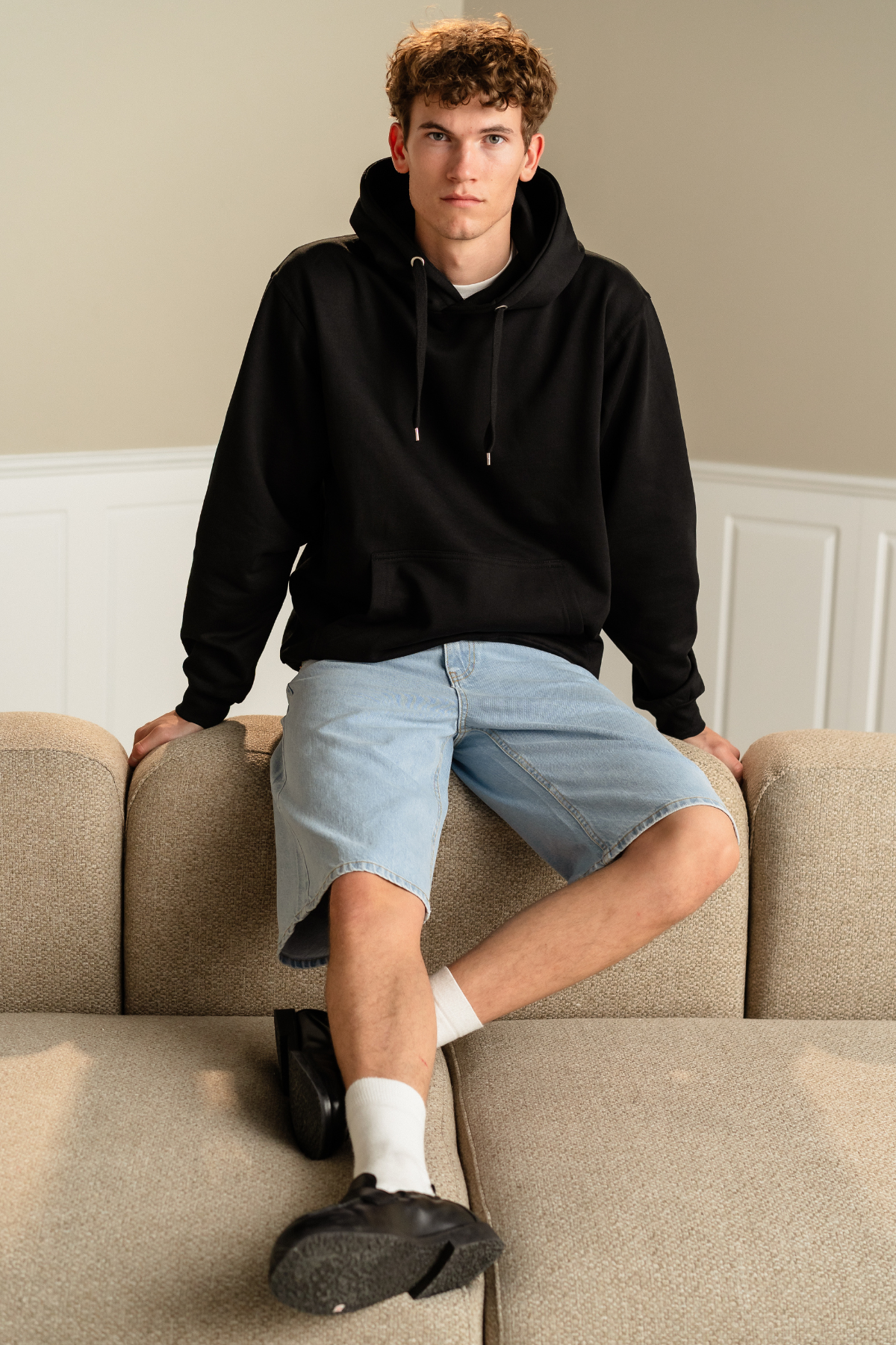 Denim Shorts Loose - Light Blue