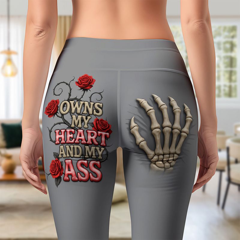 Skeleton Hand Personalized Funny Gifts For Her Leggings 