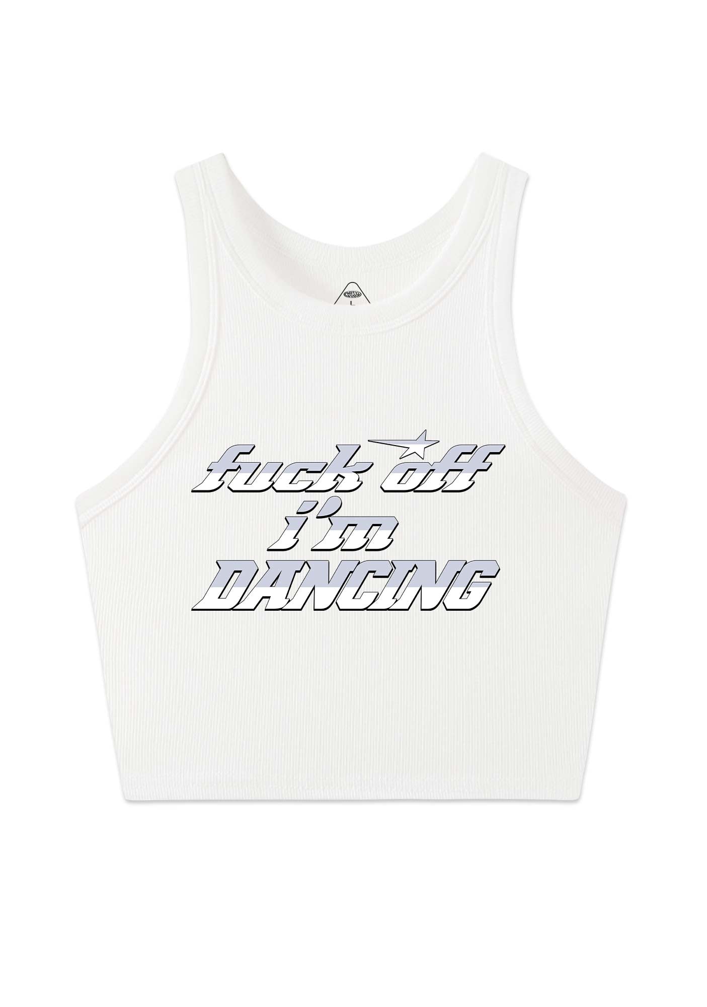 Fxxk Off Im Dancing Y2K Crop Tank Top Cherrykitten