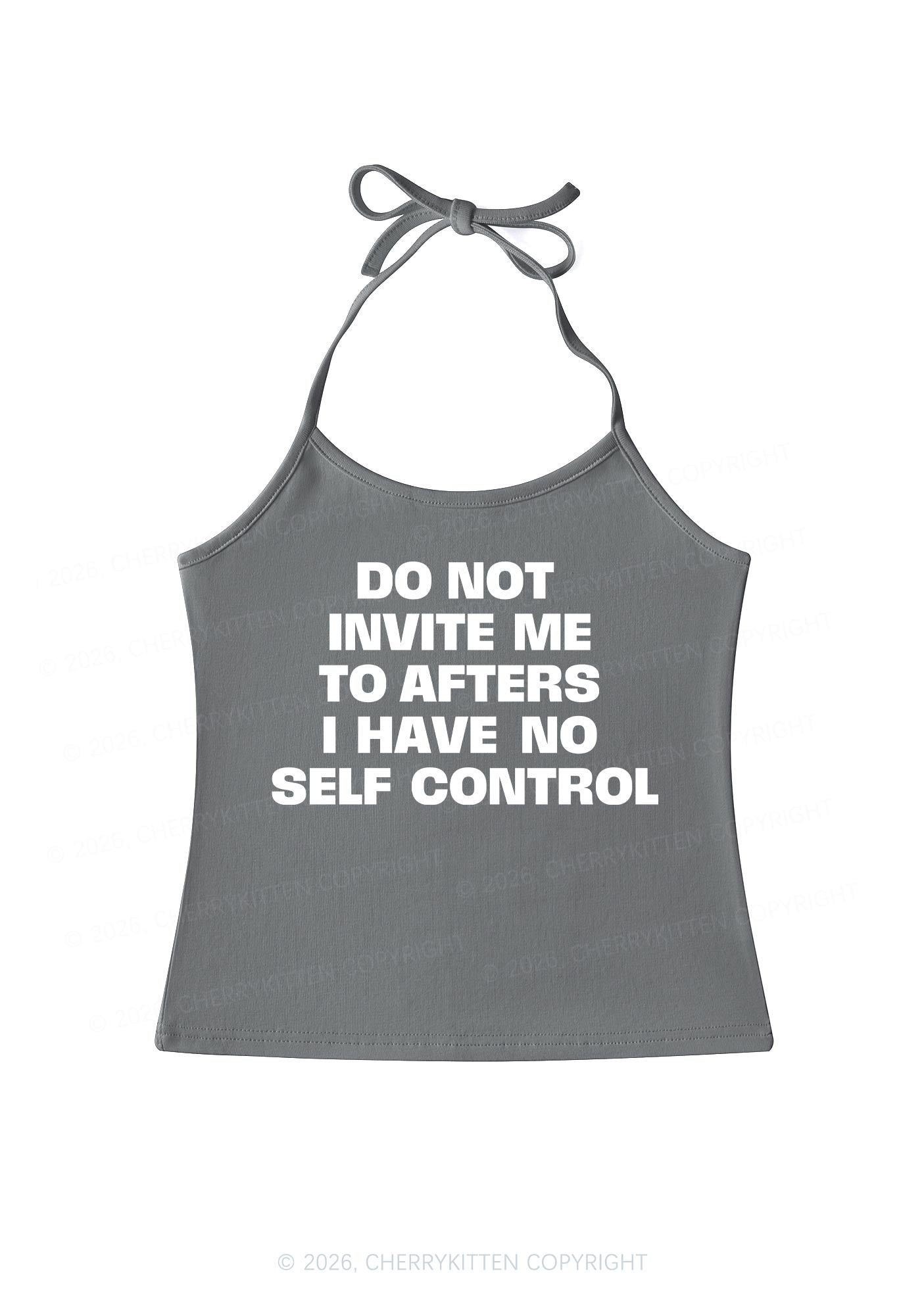 Do Not Invite Me To Afters Y2K Halter Neck Cami Cherrykitten