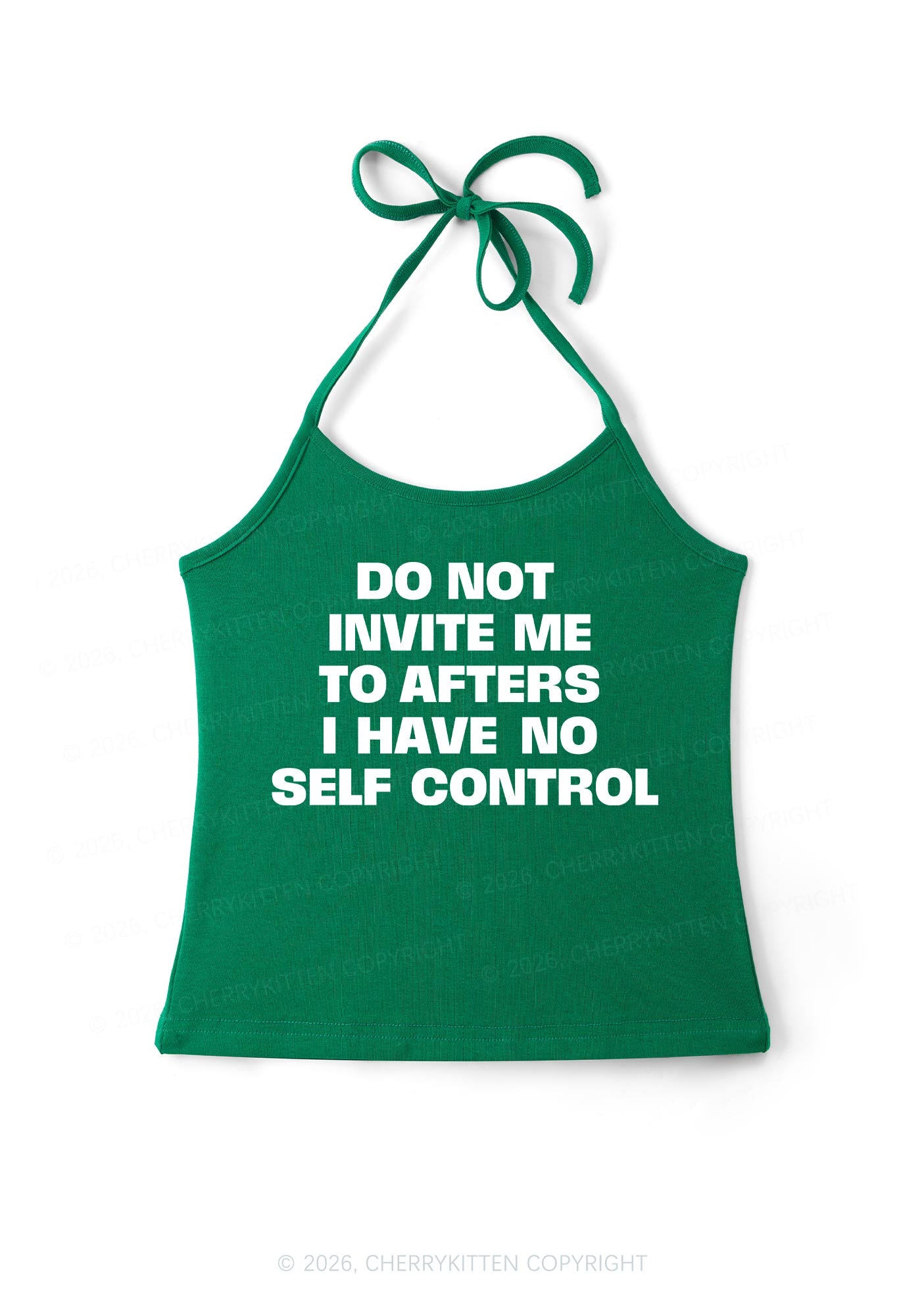 Do Not Invite Me To Afters Y2K Halter Neck Cami Cherrykitten