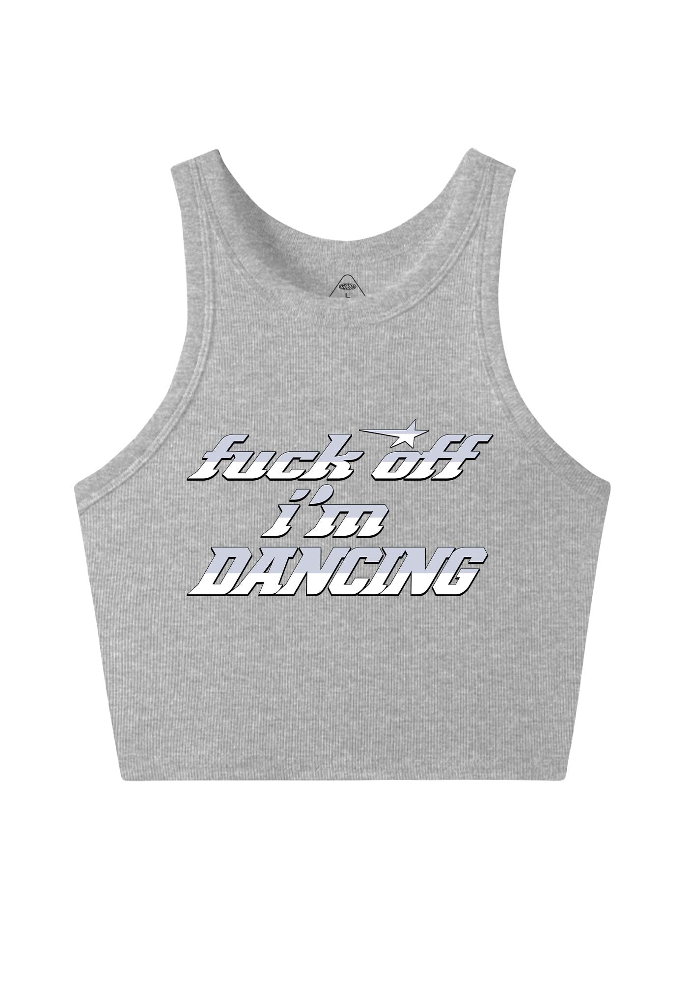 Fxxk Off Im Dancing Y2K Crop Tank Top Cherrykitten