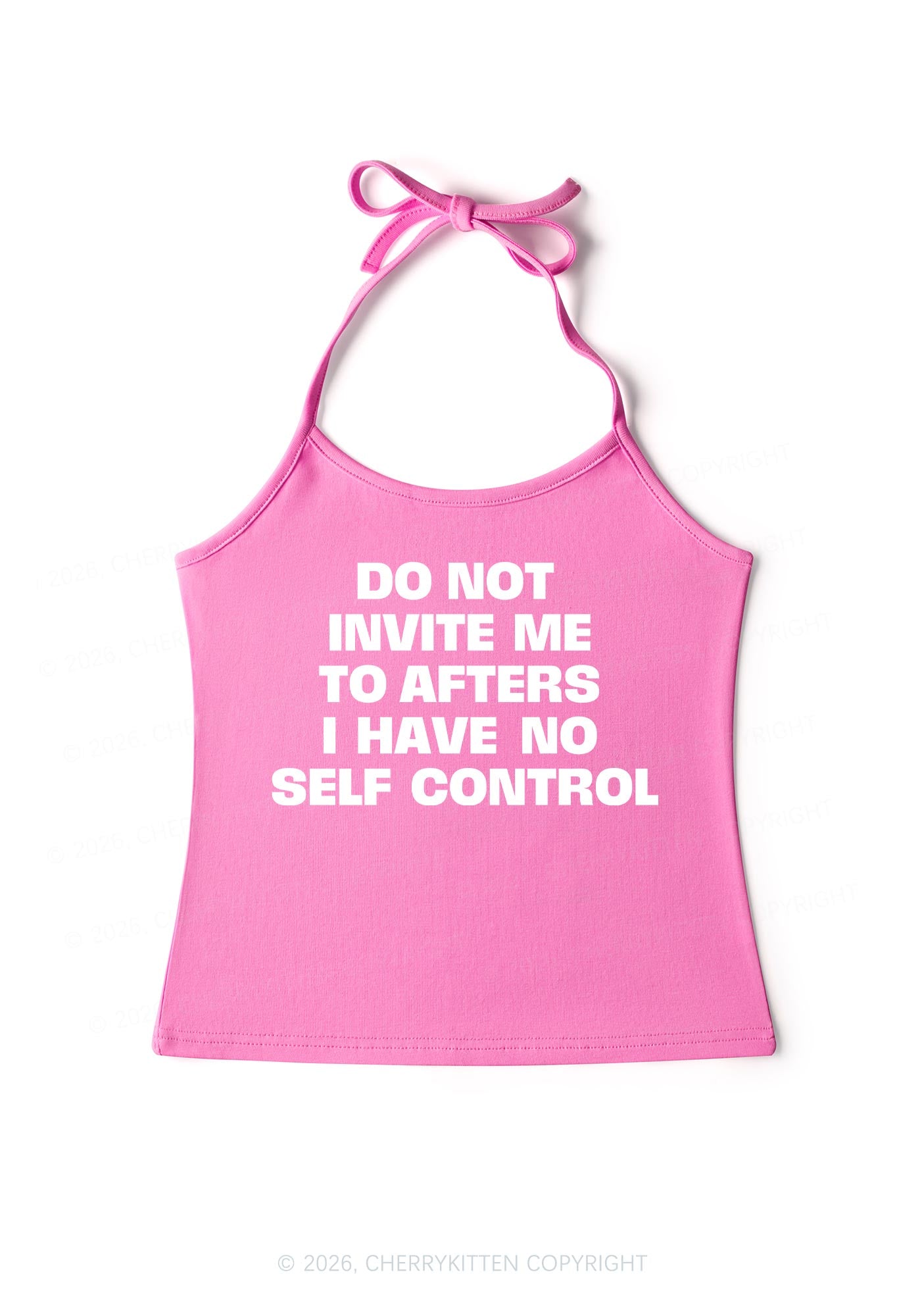 Do Not Invite Me To Afters Y2K Halter Neck Cami Cherrykitten