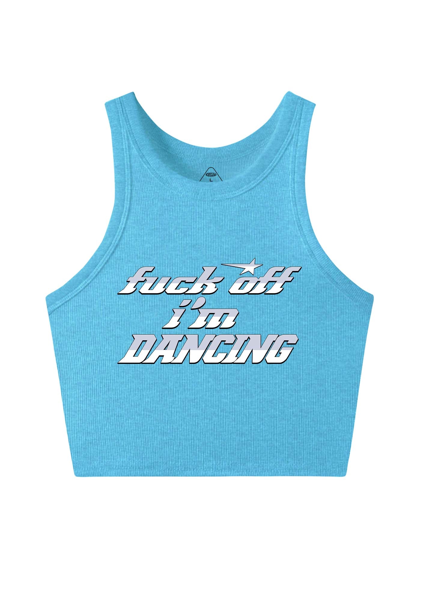 Fxxk Off Im Dancing Y2K Crop Tank Top Cherrykitten